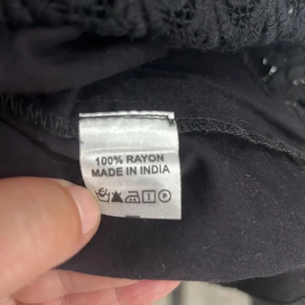 Melissa Odabash Mini Dress Size M Ivy Bandeau Strapless Crochet Sexy - Black - Picture 12 of 12